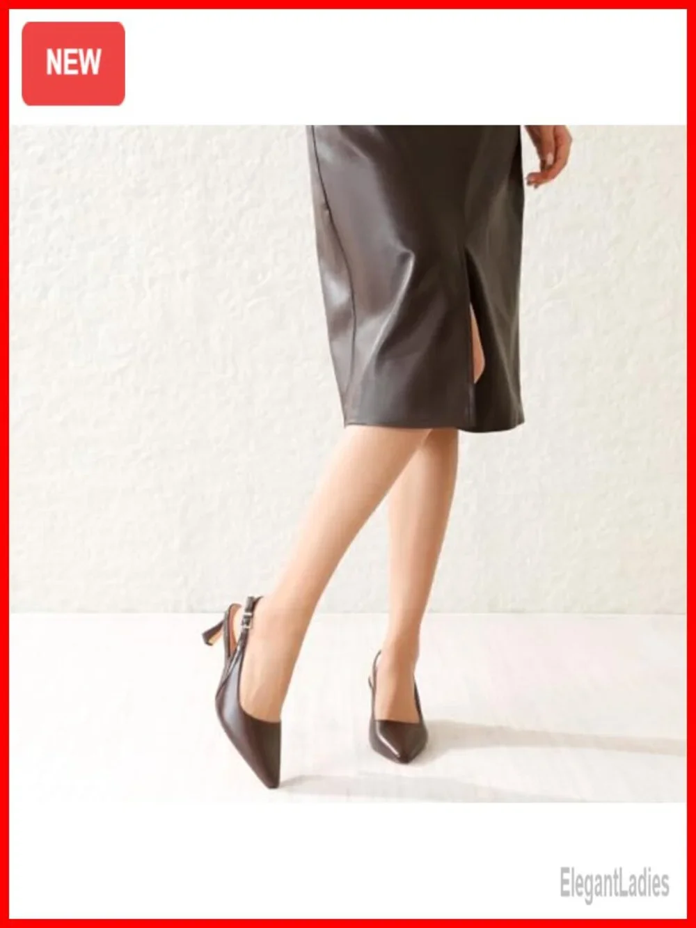 Kitten Heels Slingback Pointed Closed Toe Women's Pumps Wedding Party Commuting